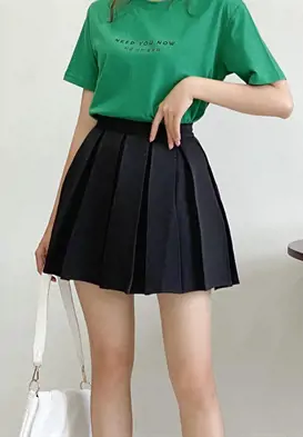 Chân váy chữ A màu đen dài 50cm xẻ trước( sẵn size) _ M33 | Shopee Việt Nam