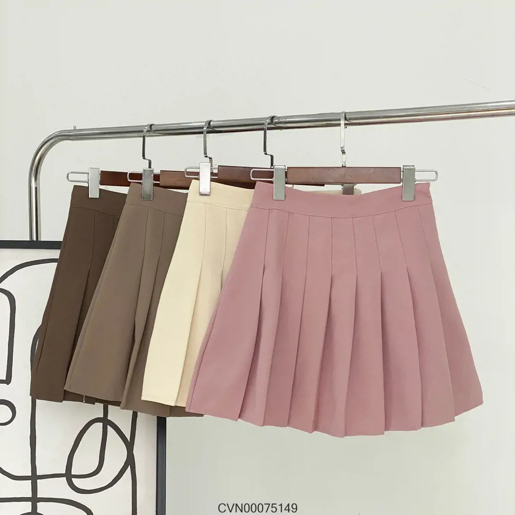 Đầm Suông thiết kế xếp ly lưới bi (hồng) | AlvinStore.Vn