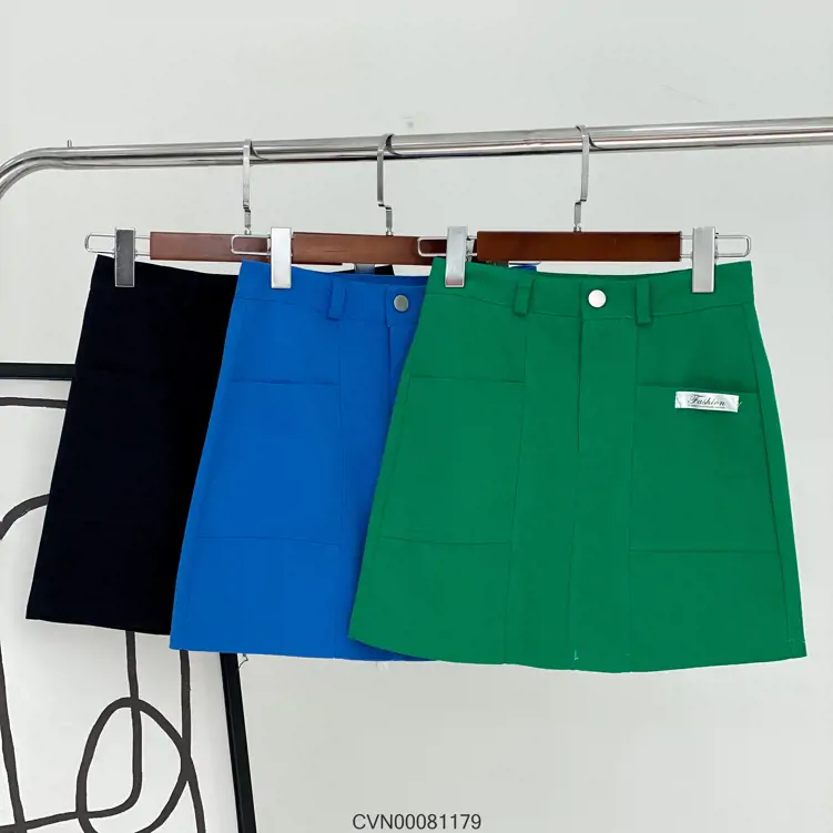 Chân váy chữ A phối túi 2 bên CV03-08 | Thời trang công sở K&K Fashion
