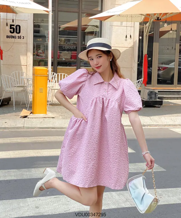 Mua Đầm babydoll tay phồng cột nơ lưng chất xốp gân nổi , váy nữ dịu dàng  nữ tính Hàn Quốc midushop88 ( hình thật) - Xanh bơ xếp ngực tại MiDiu Shop  | Tiki