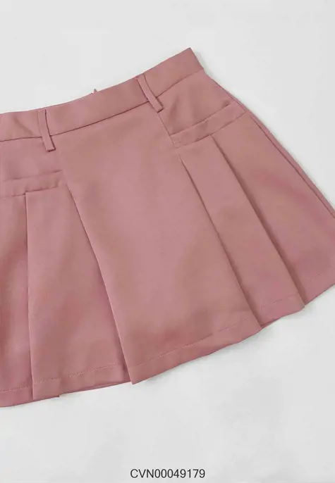 Chân váy midi xếp ly UNI màu hồng pastel | Shopee Việt Nam