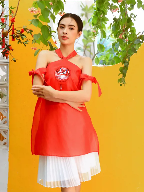 Set váy hoa nhí cổ yếm dáng dài kèm áo khoác cardigan croptop Ulzzang HABII  V02 - Váy Fashion