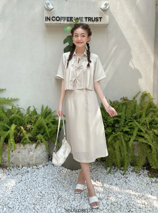 7 Set chân váy cùng áo sơ mi cực xinh cho nàng công sở | IVY moda