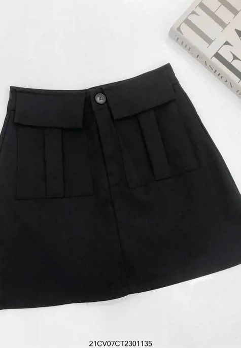 NERDY - Set quần ống loe kèm chân váy mini cá tính Skirt Layered