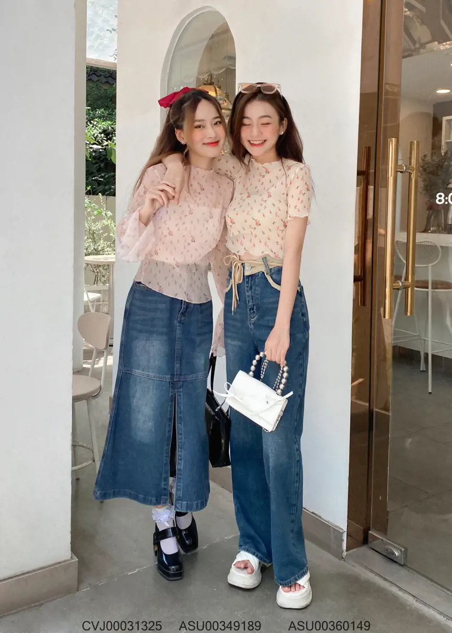 Chân váy jeans xẻ tà lệch cá tính có size lớn | Shopee Việt Nam