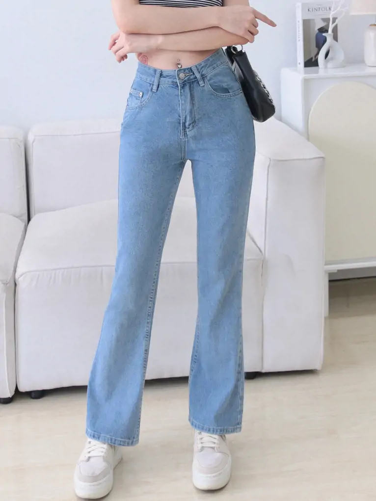 Quần dài jeans nữ dáng loe V-SIXTYFOUR