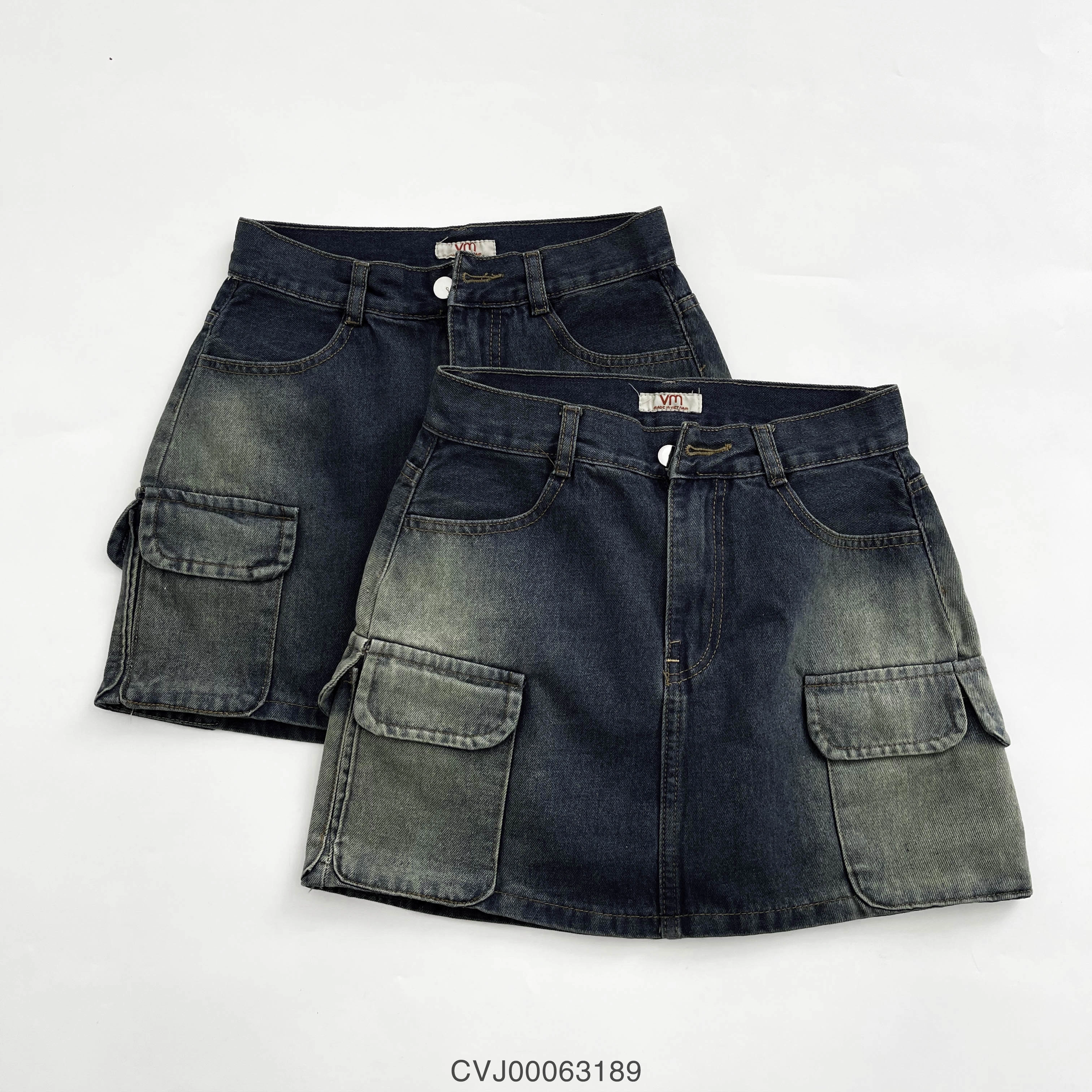 Chân Váy Jeans Nữ 2 Túi Trước Dáng Ngắn Cạp Cao 2 Cúc 2 Màu Full Size giá  sỉ, giá bán buôn - Thị Trường Sỉ