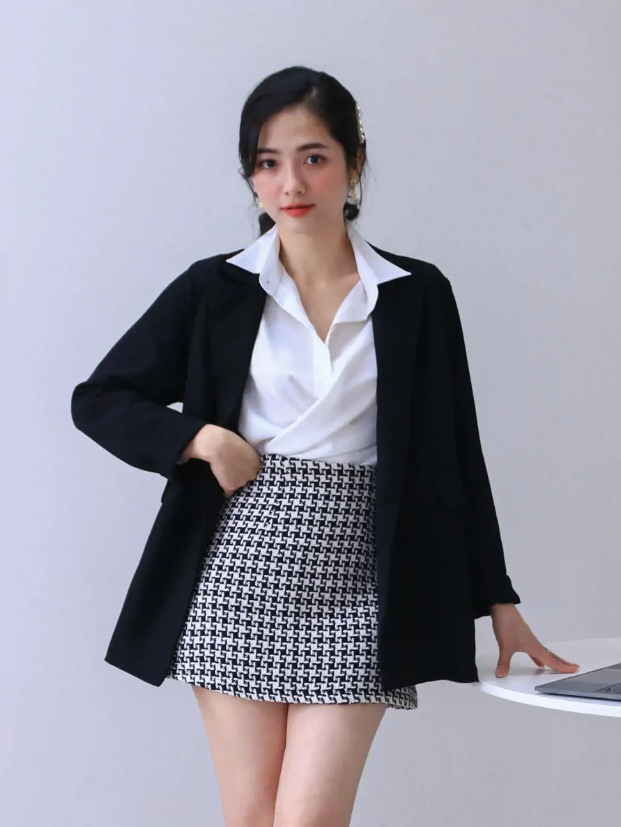 SET ÁO BLAZER MIX VÁY MAXI HOA SUÔNG SIÊU ĐẸP | Shopee Việt Nam